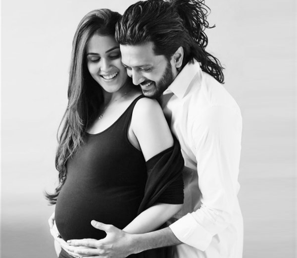bollywood celebrity genelia dsouza maternity photoshoot with husband ritesh deshmukh